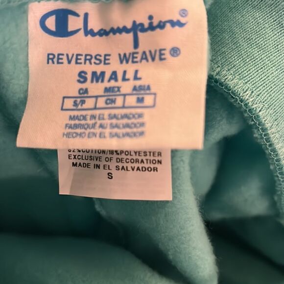 Champion portal teal 10” reverse weave cut shorts size small NEW - Picture 5 of 7